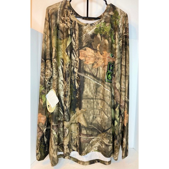 Mossy Oak Long Sleeve Polyester Tee Camo Hunting 2XL Took tag off to wash - Picture 1 of 16